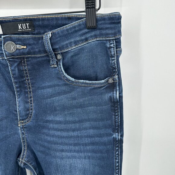 Kut from the Kloth Women's Skinny Jeans Distressed Hem Size 6‎ - Picture 4 of 9